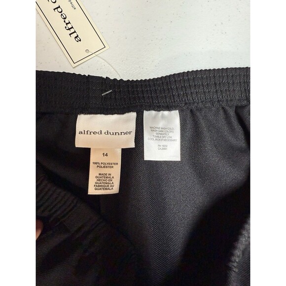 Alfred Dunner 14 Black Pants Women's Pull On Straight Classic Comfort NEW - Picture 5 of 7